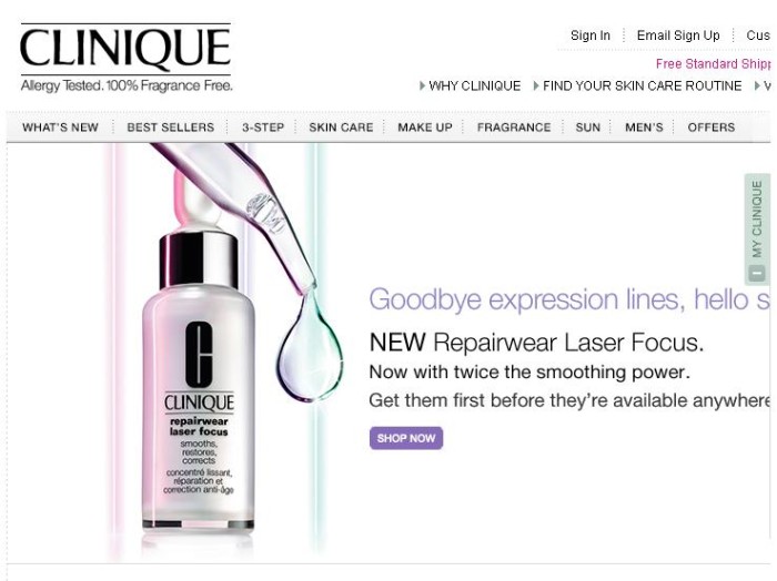 Click and shop for Clinique