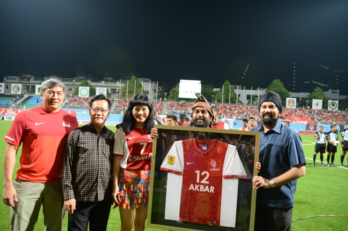 From left, Lim Teck Yin, Lim Kia Tong, Jeannie Ong, Akbar Hashim and Sarjit Singh