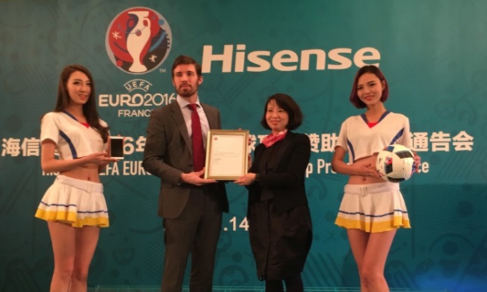 Hisense sponsorship certificate