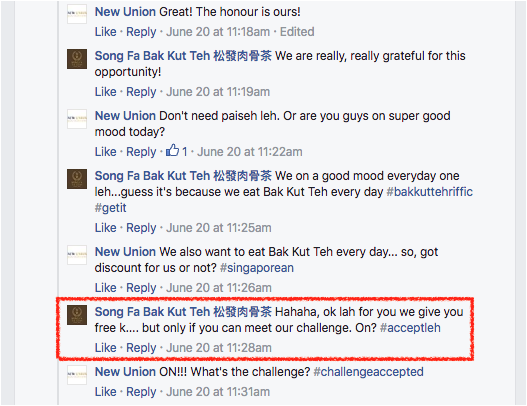 Song Fa Bak Kut Teh said it will give Bak Kut Teh everyday for 365 days.