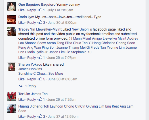 Participants enthusiastically tagged their family and friends.