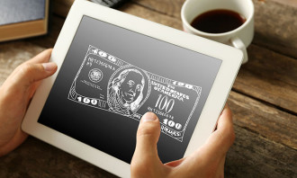 Digital money dollars 123rf