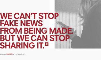 A campaign to stop fake news from spreading
