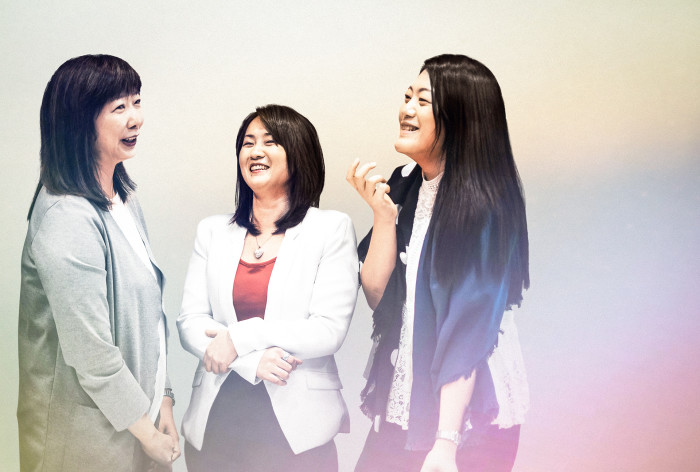 Left to right: Yvonne Chau, May Chung and Alexandra Lo.