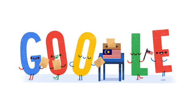 Google flies the flag for Malaysian election with new doodle